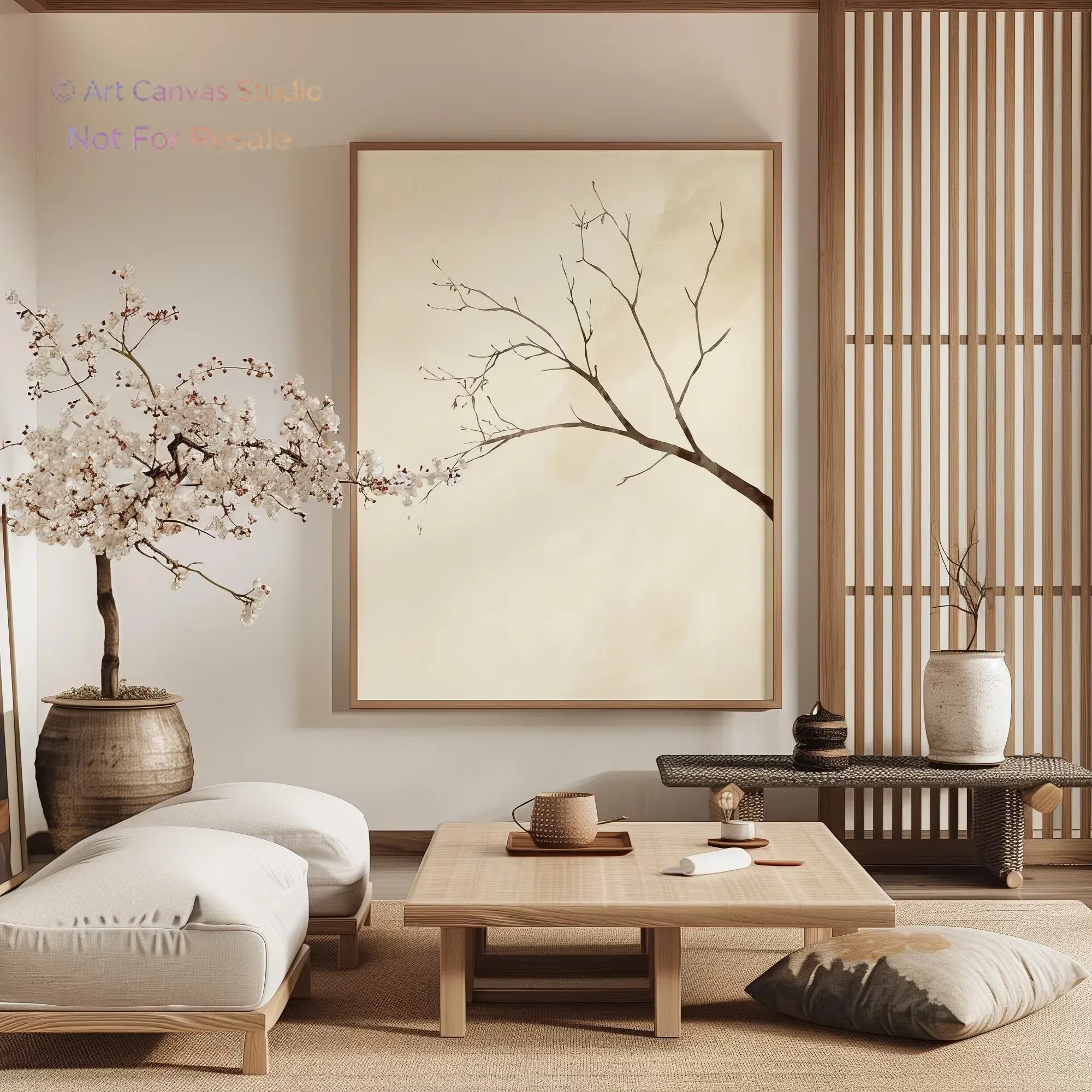 Interior Designer - فن الجدران الداخلية، وابي-سابي، تصميم شجرة