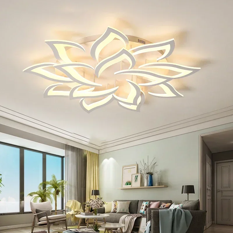 Interior Design Living Room And Kitchen - مصمم LED البتلة الثريا غرفة المعيشة