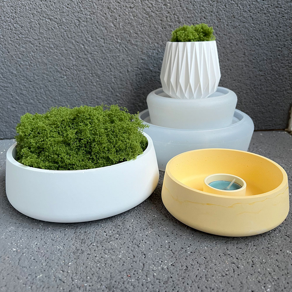 Terrazzo Pot Cement - وعاء خرسانة قالب من السيليكون لتقوم