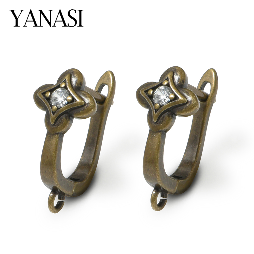 Antique Brass Hook - جديد: زوج واحد من خطافات الأقراط