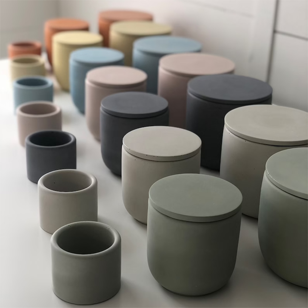 Terrazzo Pot Cement - صندوق الاسمنت مع قوالب سيليكون ،