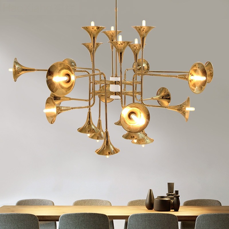 Interior Design Living Room And Kitchen - الشمال البوق قلادة مصباح للمطبخ مطعم