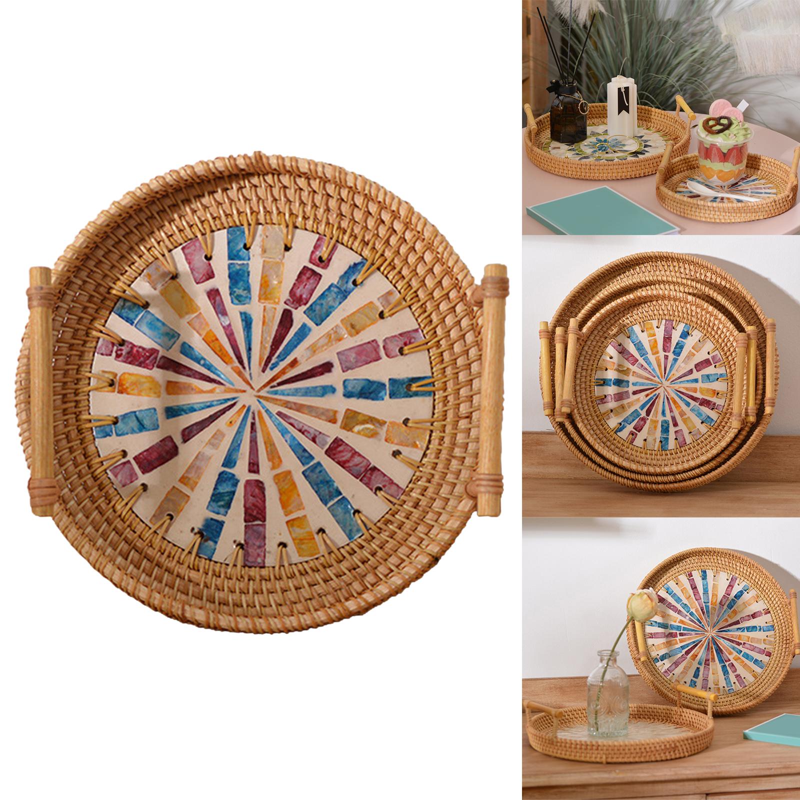 صينية تخزين من الروطان، سلة دا - مراجعة Rattan Tray Handle وسعره