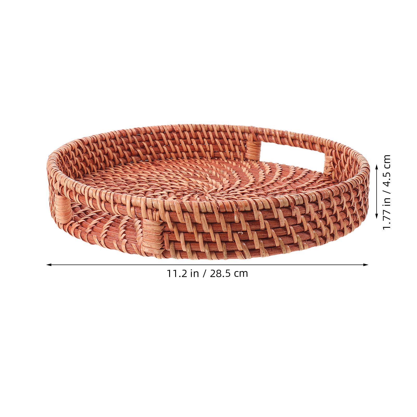 صينية دائرية من الروطان منسوجة - مراجعة Rattan Tray Handle وسعره