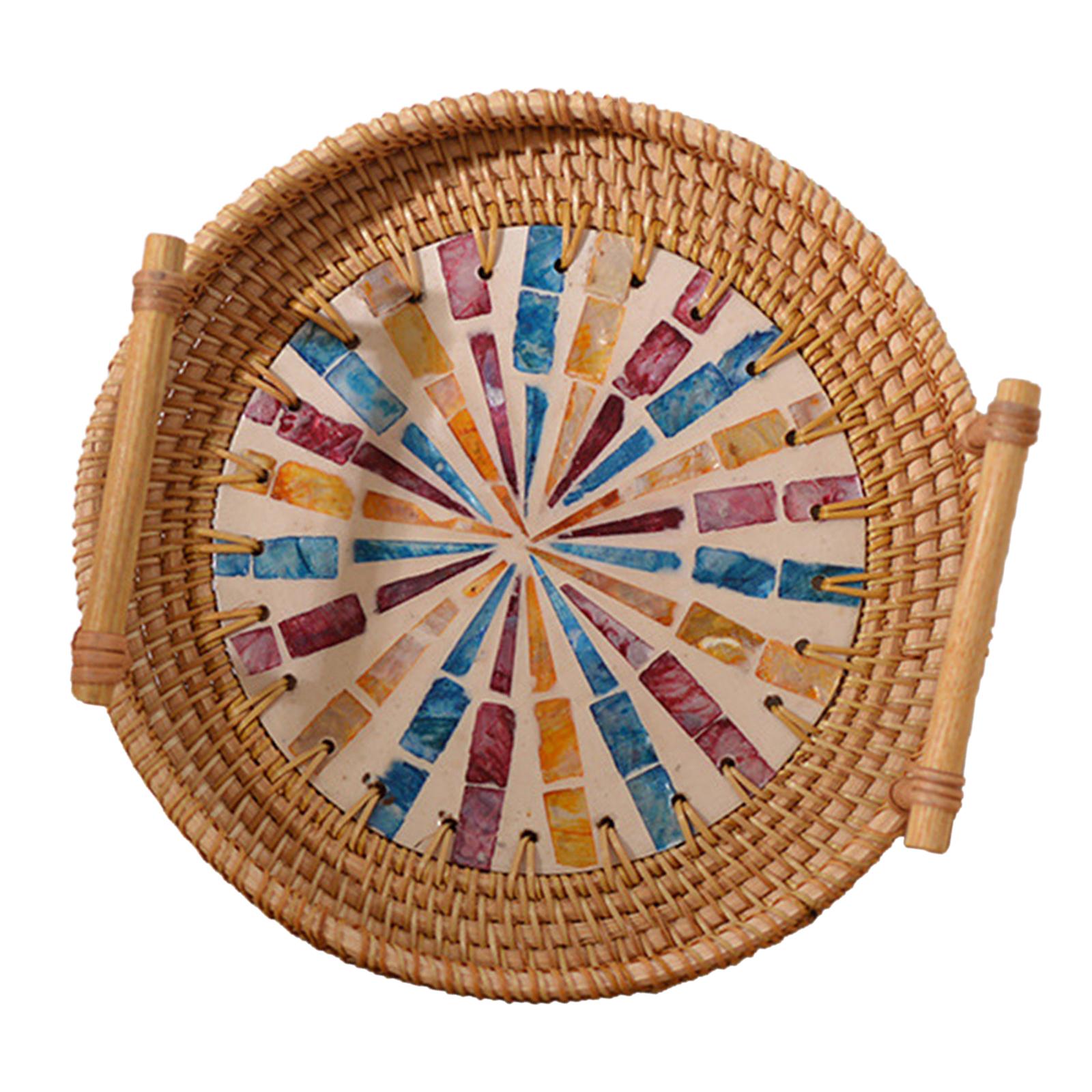 صينية تقديم من الروطان، سلة تق - مراجعة Rattan Tray Handle وسعره