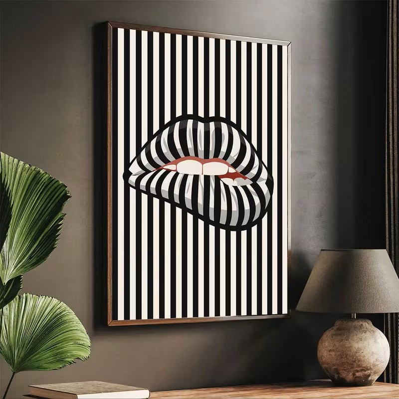 ملصق فني بسيط وتجريدي مخطط على - مراجعة Interior Designer وسعره