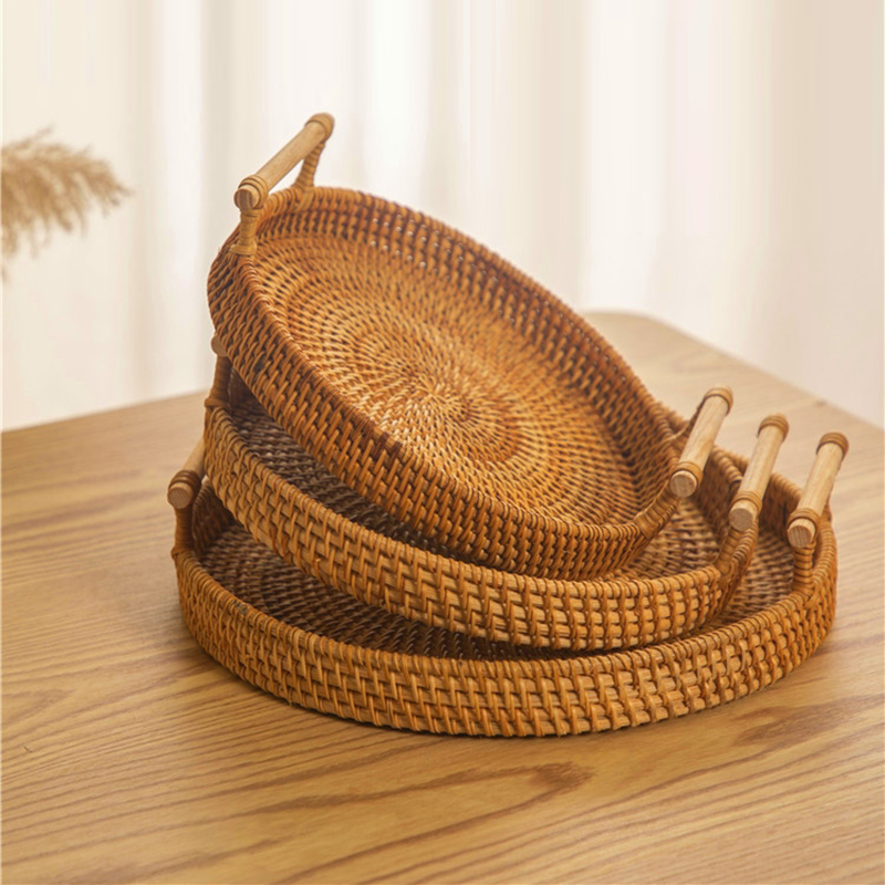 الروطان حزام مقبض سلة التخزين  - مراجعة Rattan Tray Handle وسعره