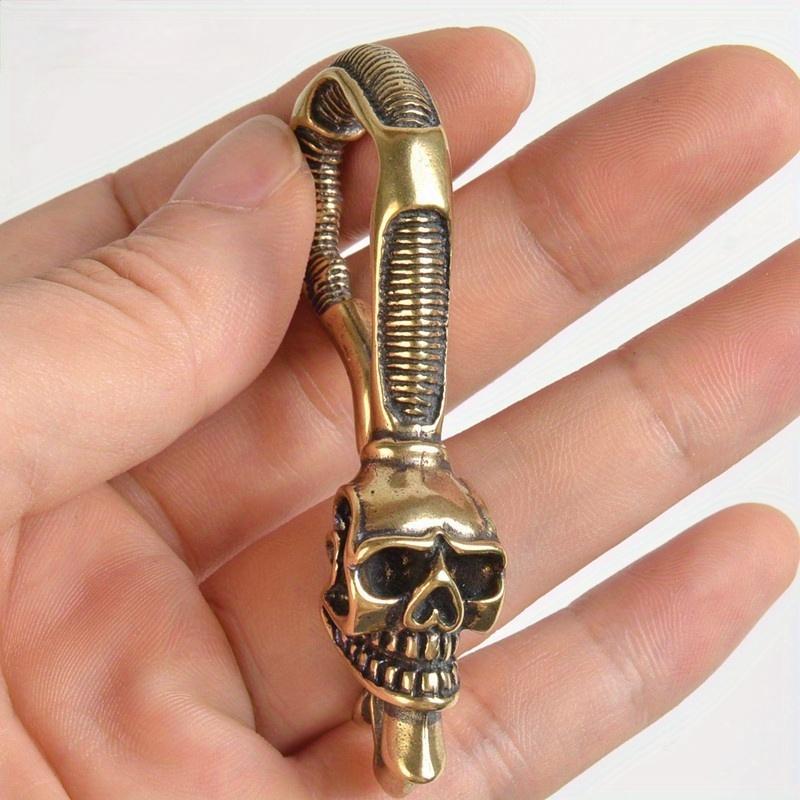 1 قطعة سلسلة مفاتيح نحاسية صلب - مراجعة Antique Brass Hook وسعره